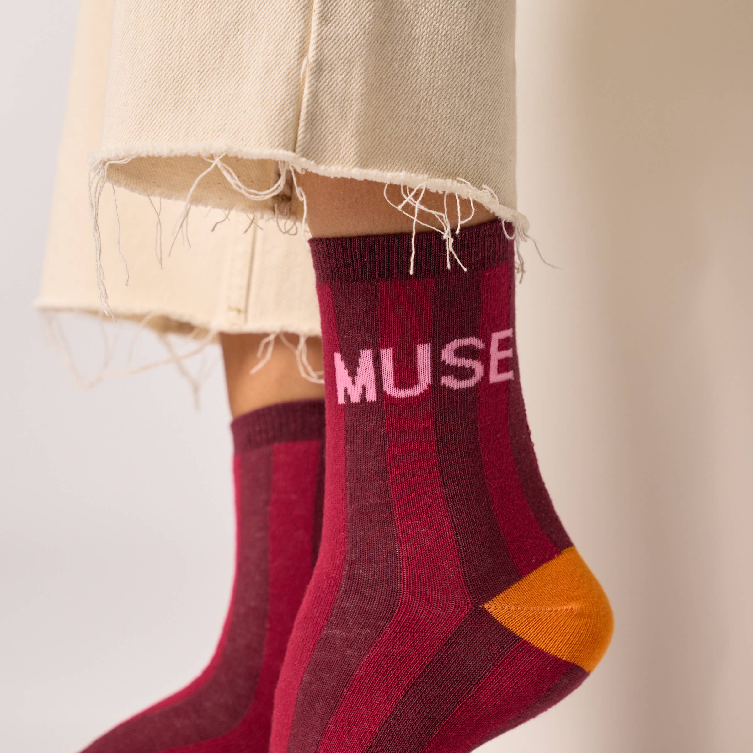 Combed Cotton Striped Socks | Muse
