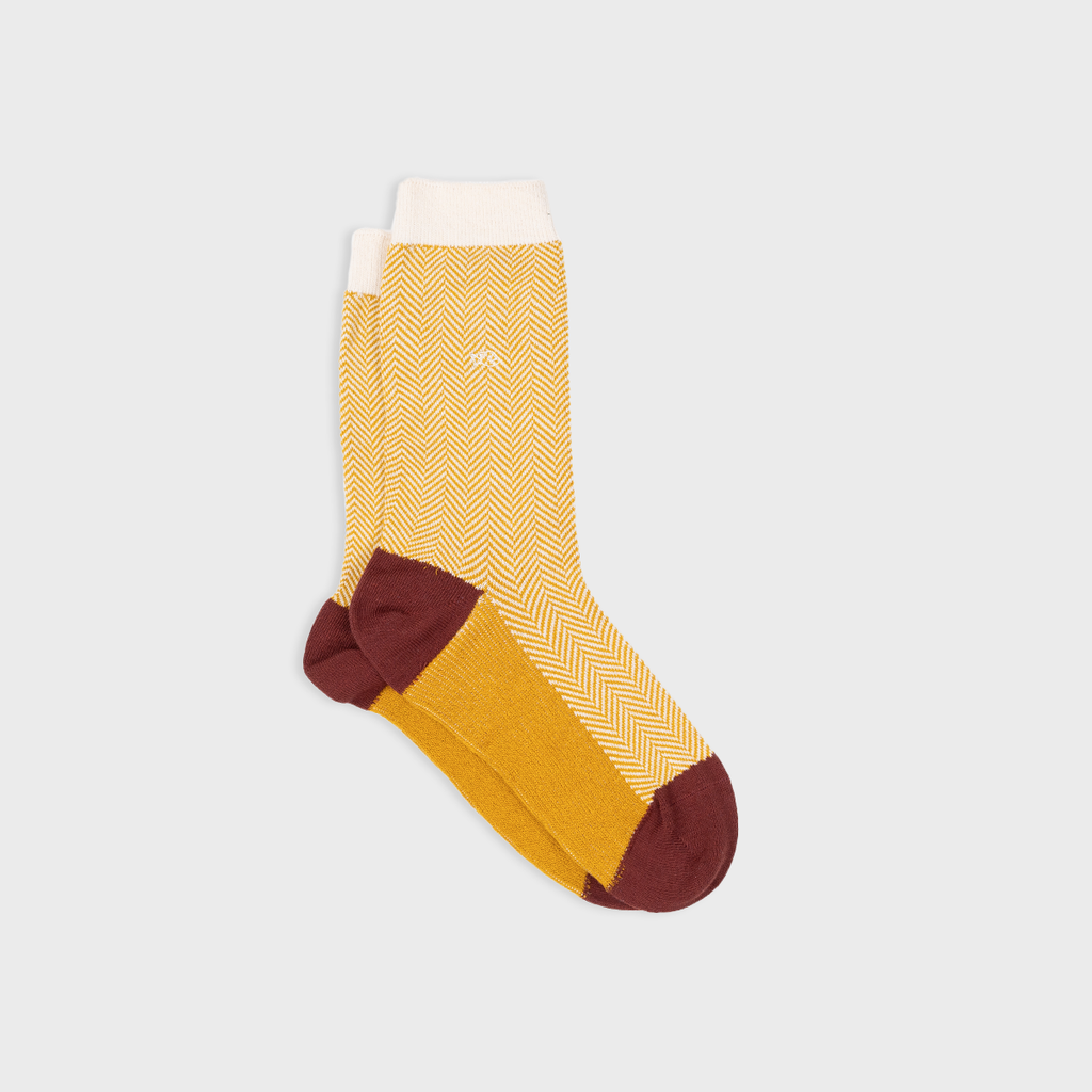 Chevron Dune Combed Cotton Socks