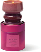 Αρωματικό κερί σόγιας Paddywax Melt Wild Fig & Cedar 240g σε οργανικό ματ κεραμικό δοχείο.