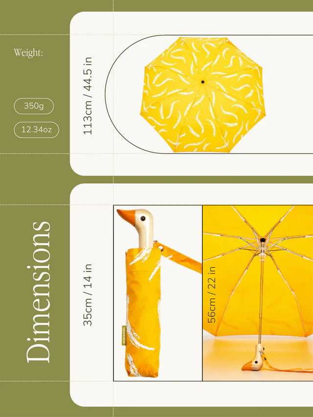 Compact ομπρέλα Original Duckhead Saffron διπλωμένη