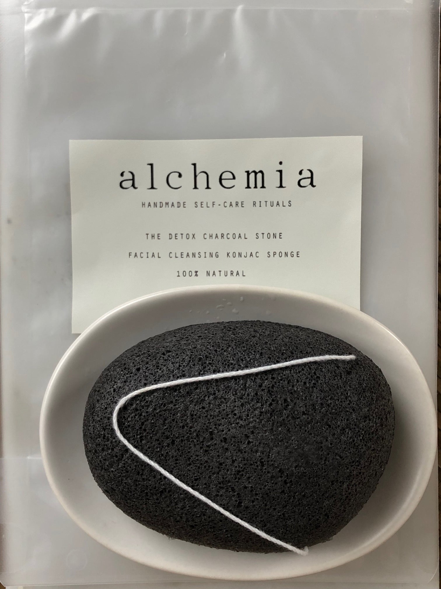Alchemia Soaps Konjac Sponge | The Detox Charcoal Stone €11